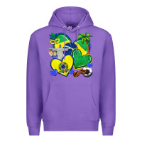 Purple brazil hearts Premium Hoodie - texasbilliewilder