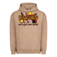 Pigment Burro diamonds are a girls best friends Urban Hoodie - RanaPortraitStore