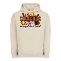 Pigment French Oak diamonds are a girls best friends Urban Hoodie - RanaPortraitStore