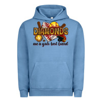 Pigment Pebble Blue diamonds are a girls best friends Urban Hoodie - RanaPortraitStore