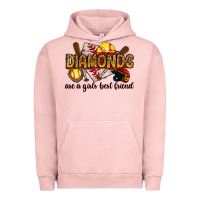 Pigment Salmon diamonds are a girls best friends Urban Hoodie - RanaPortraitStore
