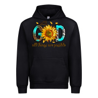 Black with god all things possible Urban Hoodie - RanaPortraitStore
