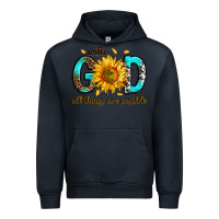 Navy with god all things possible Urban Hoodie - RanaPortraitStore