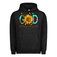 Pigment Black with god all things possible Urban Hoodie - RanaPortraitStore