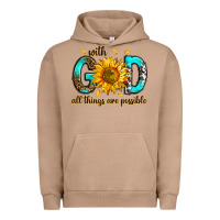 Pigment Burro with god all things possible Urban Hoodie - RanaPortraitStore