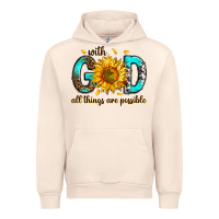 Sandshell with god all things possible Urban Hoodie - RanaPortraitStore