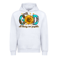 White with god all things possible Urban Hoodie - RanaPortraitStore