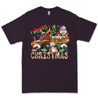 Plum Merry Christmas  tractor Premium Tee - CowhideDigitalArt