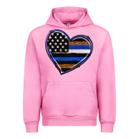 Fuchsia Pink police heart Urban Hoodie - RanaPortraitStore