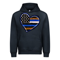 Navy police heart Urban Hoodie - RanaPortraitStore