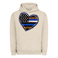 Pigment French Oak police heart Urban Hoodie - RanaPortraitStore