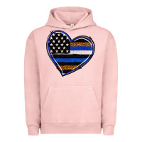 Pigment Salmon police heart Urban Hoodie - RanaPortraitStore