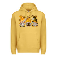 Antique Gold bumble bee gnomes Premium Hoodie - Zillion Design Studio