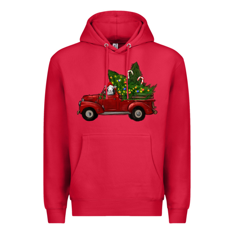 Christmas Farm Truck With Baby Sheep Premium Hoodie by RanaPortraitStore | Teevron