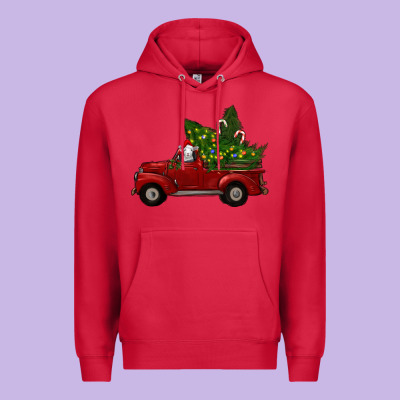 Premium Hoodie Christmas Farm Truck With Baby Sheep