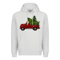 Dove Grey Christmas Farm Truck With Baby Sheep Premium Hoodie - RanaPortraitStore