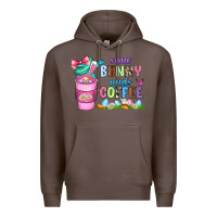 Coffee some bunny needs coffee with gnomes Premium Hoodie - Zillion Design Studio