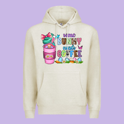 Some Bunny Needs Coffee With Gnomes Premium Hoodie Designed By Zillion Design Studio