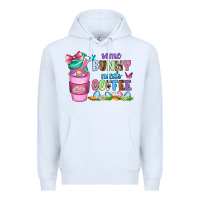 White some bunny needs coffee with gnomes Premium Hoodie - Zillion Design Studio