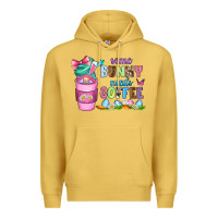 Antique Gold some bunny needs coffee with gnomes Premium Hoodie - Zillion Design Studio