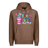 Chestnut some bunny needs coffee with gnomes Premium Hoodie - Zillion Design Studio