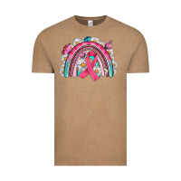 Vintage Coffee Breast Cancer Rainbow Vintage Tee - Artiststas