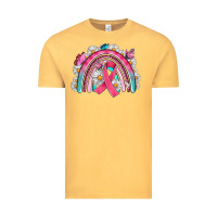 Vintage Mustard Breast Cancer Rainbow Vintage Tee - Artiststas