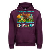 Mauve Wine i googled my symptoms turns out i need more chicke Urban Hoodie - RanaPortraitStore