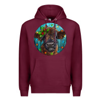 Burgundy Calf Christmas Premium Hoodie - RanaPortraitStore