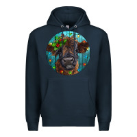 Navy Calf Christmas Premium Hoodie - RanaPortraitStore