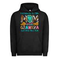 Pigment Black god gifted me two titles mom and grandma and i roc Urban Hoodie - RanaPortraitStore