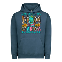 Pigment Midnight Navy god gifted me two titles mom and grandma and i roc Urban Hoodie - RanaPortraitStore