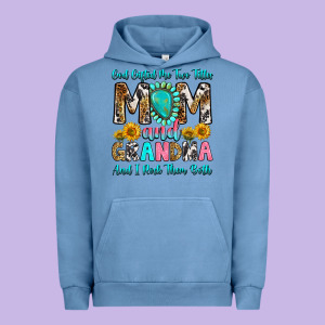 God Gifted Me Two Titles Mom And Grandma And I Roc Urban Hoodie Designed By Ranaportraitstore