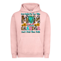 Pigment Salmon god gifted me two titles mom and grandma and i roc Urban Hoodie - RanaPortraitStore