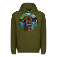 Army Green Calf Christmas Premium Hoodie - RanaPortraitStore