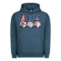 Pigment Midnight Navy fourth of july gnomes Urban Hoodie - RanaPortraitStore