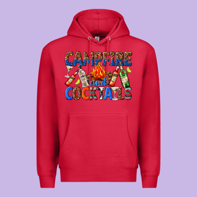 Premium Hoodie campfire and cocktails