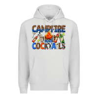 Dove Grey campfire and cocktails Premium Hoodie - texasbilliewilder