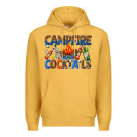 Mustard campfire and cocktails Premium Hoodie - texasbilliewilder