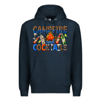 Navy campfire and cocktails Premium Hoodie - texasbilliewilder