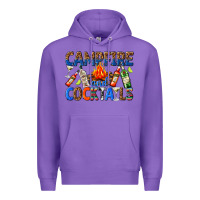 Purple campfire and cocktails Premium Hoodie - texasbilliewilder