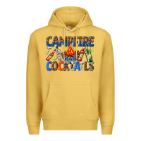 Antique Gold campfire and cocktails Premium Hoodie - texasbilliewilder