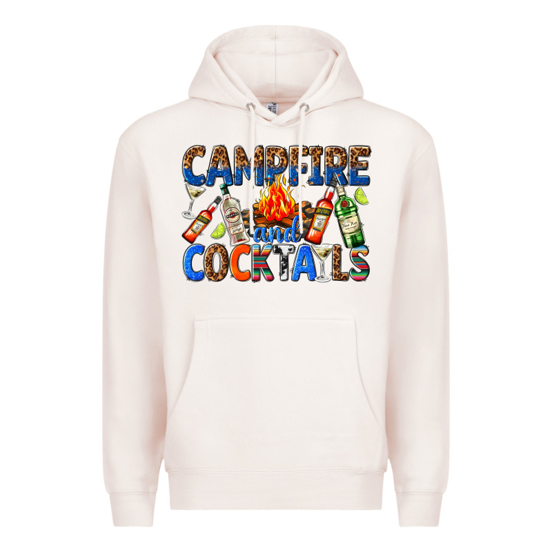 Campfire And Cocktails Premium Hoodie by texasbilliewilder | Teevron