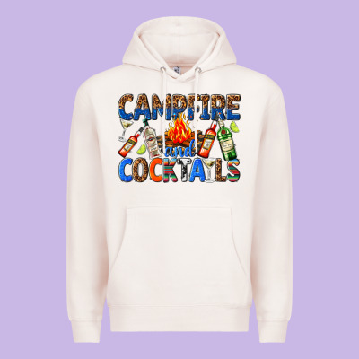 Premium Hoodie campfire and cocktails