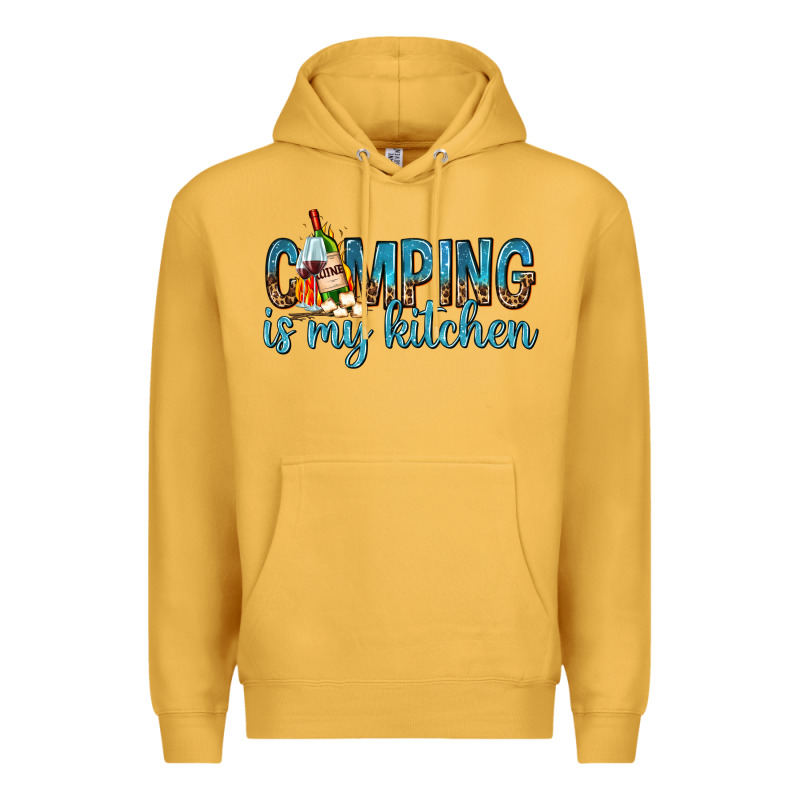 Camping Is My Kitchen With Wine Premium Hoodie by texasbilliewilder | Teevron