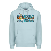 Blue Mist camping is my kitchen with wine Premium Hoodie - texasbilliewilder