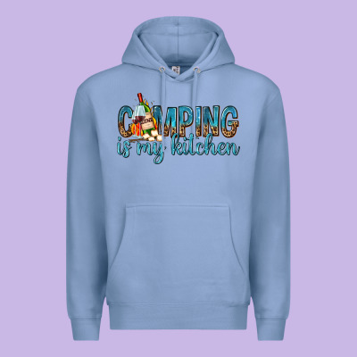 Premium Hoodie camping is my kitchen with wine