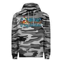 Slate Camo camping is my kitchen with wine Premium Hoodie - texasbilliewilder