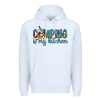 White camping is my kitchen with wine Premium Hoodie - texasbilliewilder