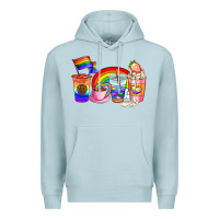 Blue Mist pride coffee cups Premium Hoodie - AdoDesignShop